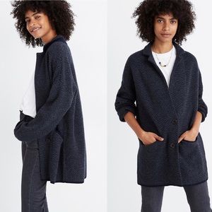 Madewell Herringbone Blazer Sweater Jacket